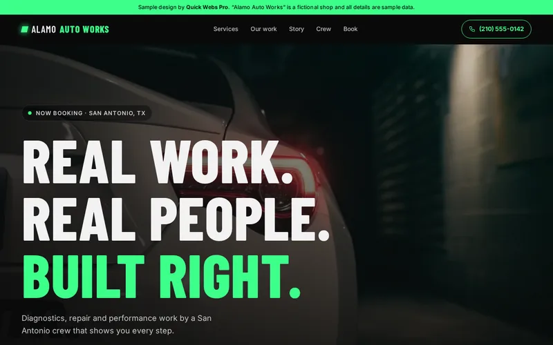 Premium design preview on desktop